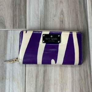 Kate Spade Purple Zebra Wallet